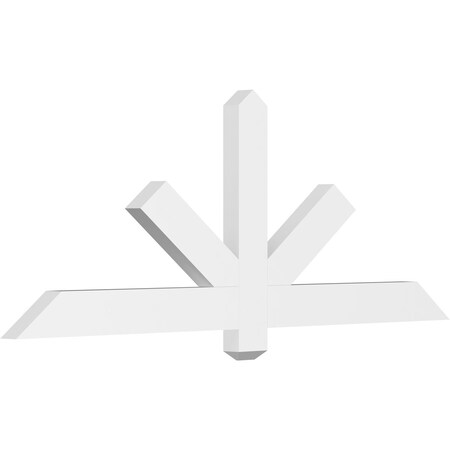 Ekena Millwork Kennewick Architectural Grade PVC Gable Bracket, 60"W x 22 1/2"H x 2"D x 4"F, 9/12 Pitch GBP060X23X0204KEN00